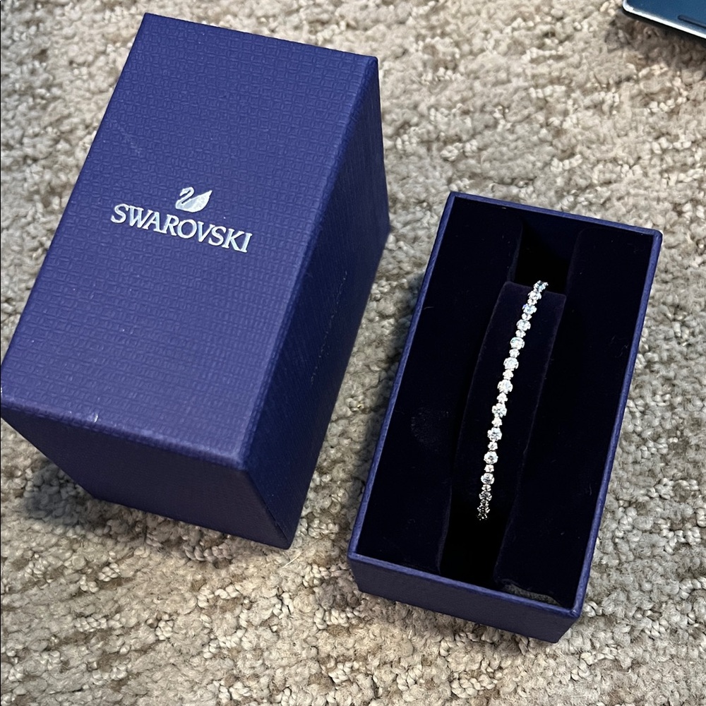 Swarovski Silver and White Crystal Bracelet